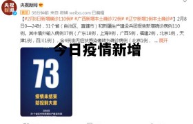 今日疫情新增 今日疫情新增地区怎么查